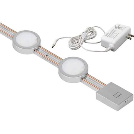 Jesco Snap-on LED Square Puck 4000K - Silver RZ-TR-SQ-40-SV